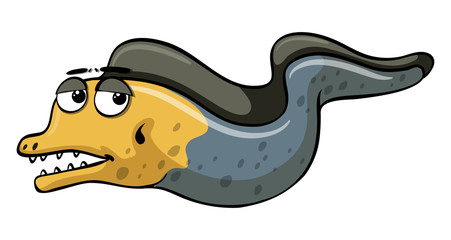 Eel with sad face