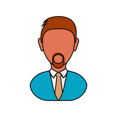 avatar businessman icon over white background colorful design vector illustration
