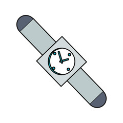 watch icon over white background colorful design vector illustration
