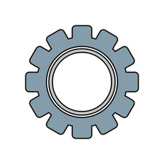 gear wheel icon over white background vector illustration