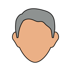 avatar man icon over white background colorful design vector illustration