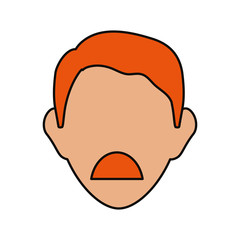 man with mustache icon over white background vector illustration