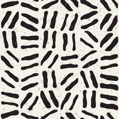 Seamless freehand pattern. Vector abstract rough lines background. Hand drawn strokes.