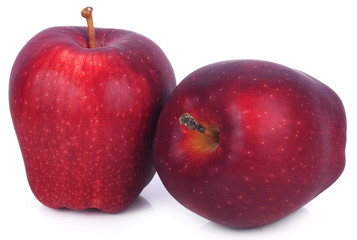 red apples isolated on white background