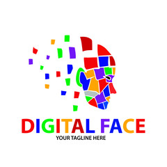 digital face logo