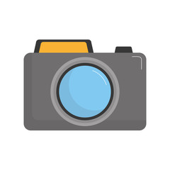 photographic camera icon over white background vector illustration
