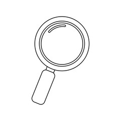 magnifying glass icon over white background vector illustration
