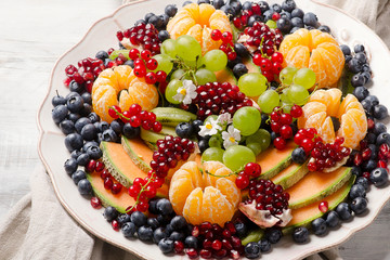 Fresh fruits and berries