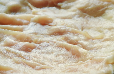 pork slice for cook by boiled or grilled on plate