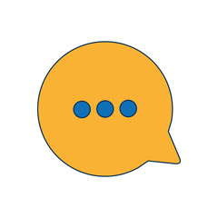 Fototapeta premium speech bubble icon over white background vector illustration