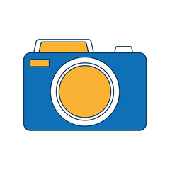 photographic camera icon over white background vector illustration