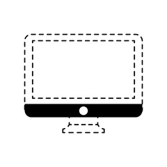 computer icon over white background vector illustration
