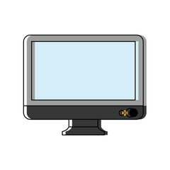 computer icon over white background vector illustration