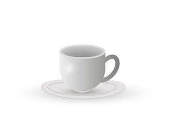 White cup. Vector.