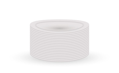 A set of plates. Vector.