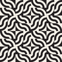 Abstract geometric pattern with stripes, lines. Seamless vector ackground. Black and white lattice texture.