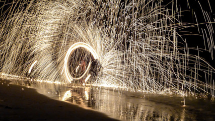 Fire show in Thailand, Koh Samet