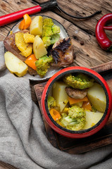 meat with orange sauce