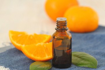 Essential aroma oil with oranges