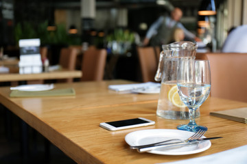 Beautiful served table in restaurant
