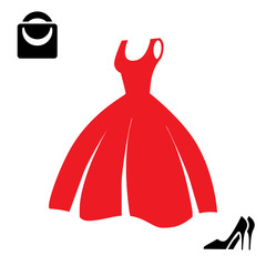 Woman dress icon
