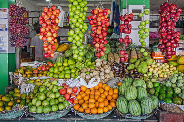 A stall with fresh fruits in Sri Lanka