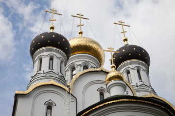 Temple of Prince Alexander Nevsky in the village of Knyazhe Lake of the Istra district of the...