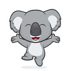 Fototapeta premium Happy koala jumping