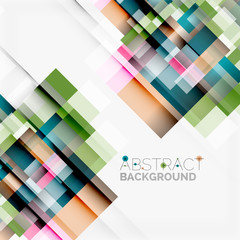 Abstract blocks template design background, simple geometric shapes on white, straight lines and rectangles