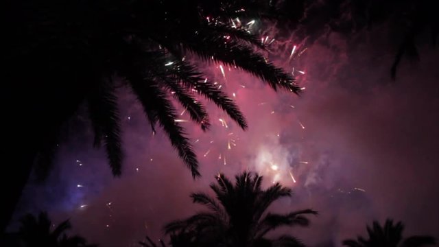 Fireworks multiple. Firework. Colorful fireworks atn holiday night