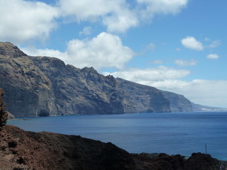 Fototapeta na wymiar Coast line of Tenerife, Cliffs of the Giants