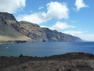 Fototapeta na wymiar Coast line of Tenerife: Cliffs of the Giants