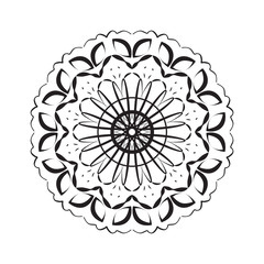 flower mandala, patterned Indian paisley. geometric vector illustration