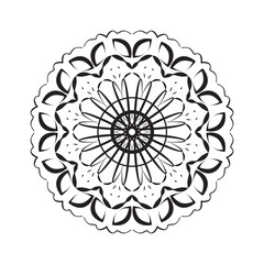 flower mandala, patterned Indian paisley. geometric vector illustration