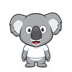 Fototapeta premium Koala wearing white t shirt