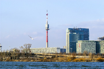 Wien, Donaucity, Donauturm, Österreich, 22. Bezirk