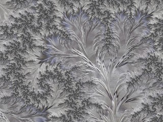 Fototapeta premium Silver fractal created in 3d. Rich look to decorate any card, vignette, invitation letter, background for website or social networks.