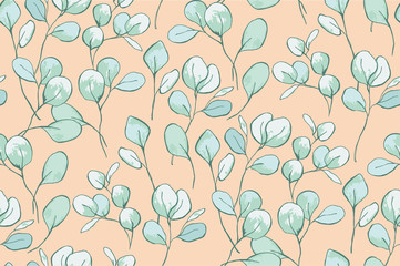 Fototapeta premium Bright azure in the leaves of eucalyptus 