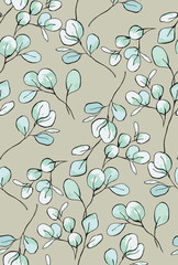 Fototapeta premium Bright azure in the leaves of eucalyptus 