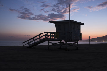 Empty lifeguard house - Powered by Adobe