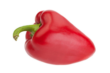 Red sweet pepper on white