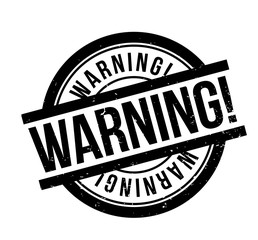 Obraz premium Warning rubber stamp. Grunge design with dust scratches. Effects can be easily removed for a clean, crisp look. Color is easily changed.