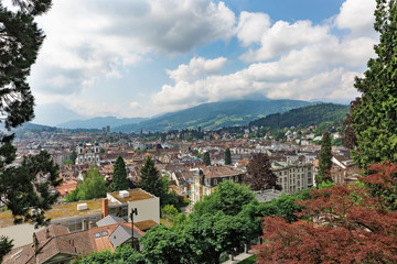 Fototapeta na wymiar Top view of the city of Lucerne