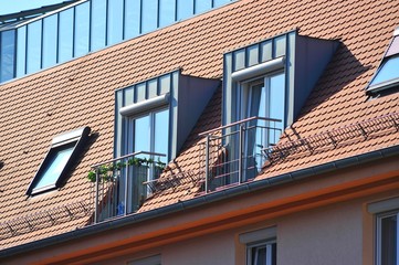 Modernes Dach mit Gaube