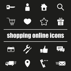 Set of shopping online icons. E-commerce icons. Vector illustration.