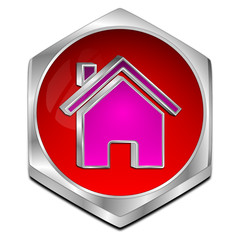 Home Button - 3D illustration