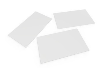 Business Card Mock Up On Isolated White Background