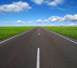 Fototapeta premium Asphalt car road