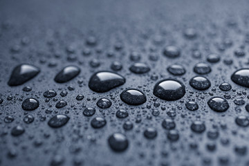 Water drops on a rough surface
