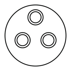 Fototapeta premium Bowling ball icon in outline style vector illustration for design and web isolated